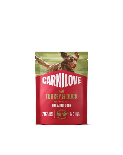 CARNILOVE Dog Pouch Turkey and Buffalo 300g paštika s krůtou a buvolím masem pro dospělé psy