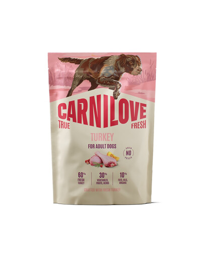 CARNILOVE True Fresh Dog Turkey Adult 1,5kg granule s čerstvým krůtím masem pro dospělé psy