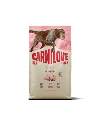 CARNILOVE True Fresh Dog Turkey Adult 4 kg granule s čerstvým krůtím masem pro dospělé psy