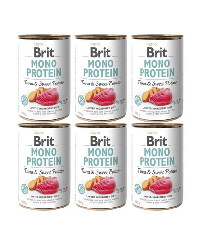 BRIT Mono Protein Tuna & Sweet Potato 6x400 g monoproteinové krmivo z tuňáka a batátů