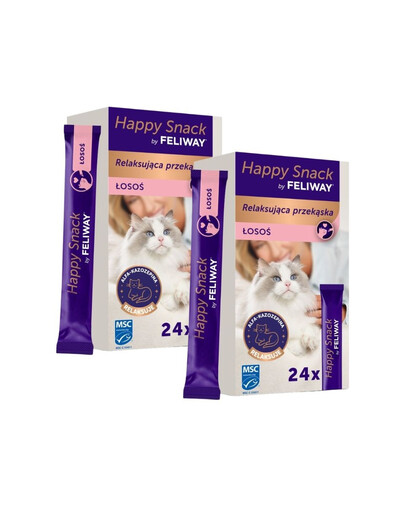 FELIWAY Happy Snack Salmon 48x15 g s lososem, relaxační pamlsek pro všechny kočky