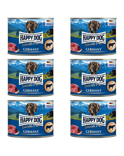 HAPPY DOG Sensible Pure Germany Beef 6x200 g mokré krmivo pro psy