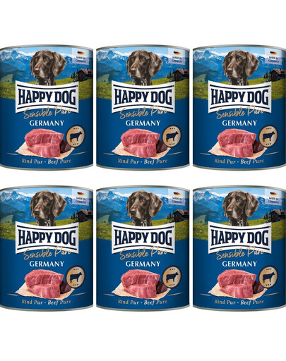 HAPPY DOG Sensible Pure Germany Beef 6x800 g mokré krmivo pro psy