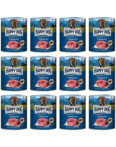 HAPPY DOG Sensible Pure Germany Beef 12x400 g mokré krmivo pro psy