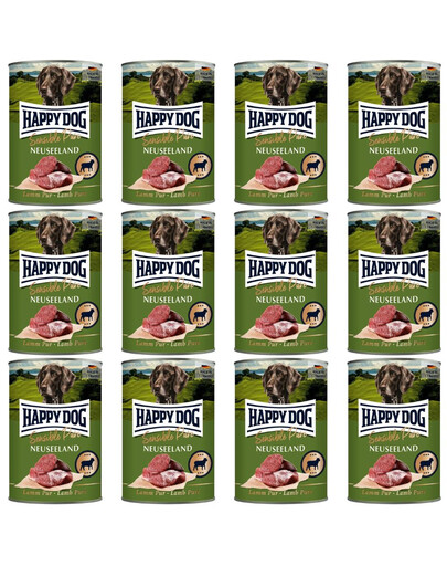 HAPPY DOG Sensible Pure Novozélandské jehněčí 12x400 g mokré krmivo pro psy