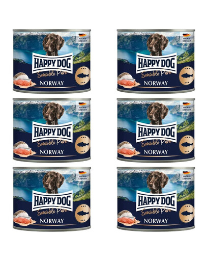 HAPPY DOG Sensible Norway Fish 6x200 g mokré krmivo pro psy