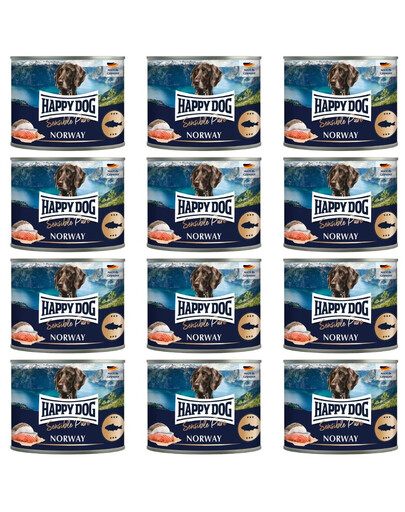 HAPPY DOG Sensible Norway Fish 12x200 g mokré krmivo pro psy