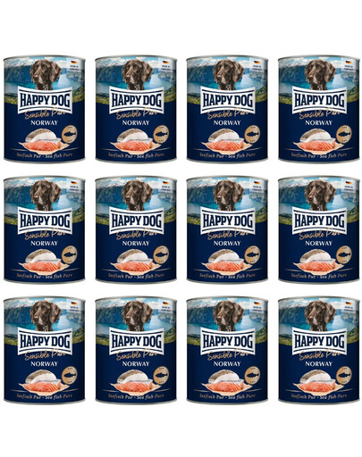 HAPPY DOG Sensible Norway Fish 12x800 g mokré krmivo pro psy