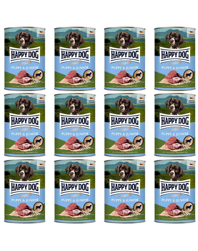 HAPPY DOG Sensible Puppy Junior Lamb & Rice 12x400 g mokré krmivo pro štěňata a mladé psy