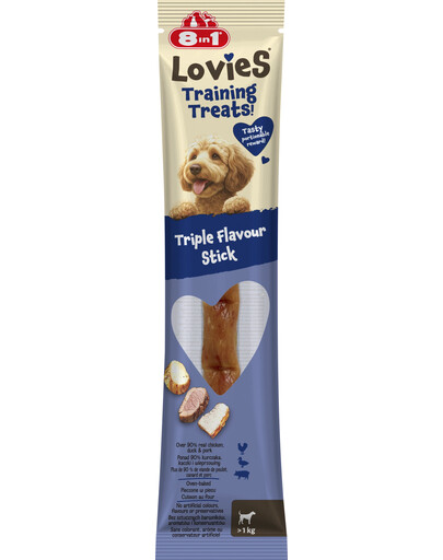 8IN1 Lovies Training Treats Triple Flavour Stick 15g tréninková pochoutka pro psa