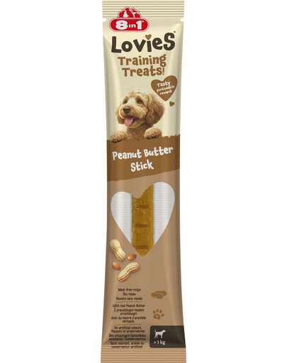8IN1 Lovies Training Treats Peanut Butter Stick 15g tréninková pochoutka pro psa s batátem a arašídovým máslem