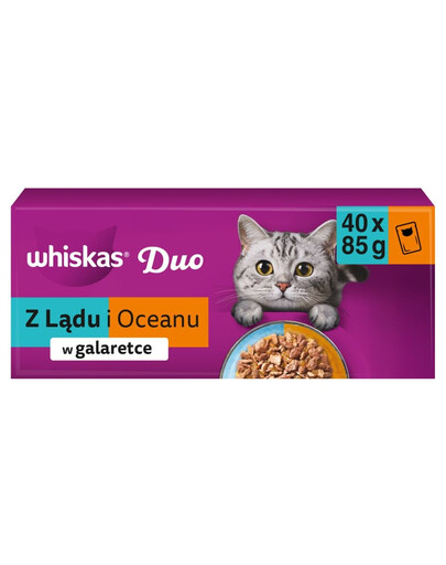 WHISKAS Duo Adult v želé 40 x 85 g kapsičky pro kočky