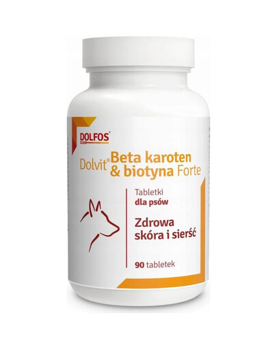 DOLFOS Dolvit Beta Karoten & Biotyna Forte 90 tbl. přípravek pro zdravou srst a kůži pro psy