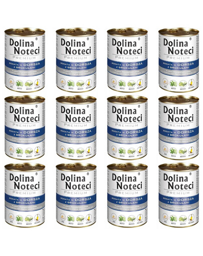 DOLINA NOTECI Premium Bohaté na tresku s brokolicí 12x400g  pro dospělé psy