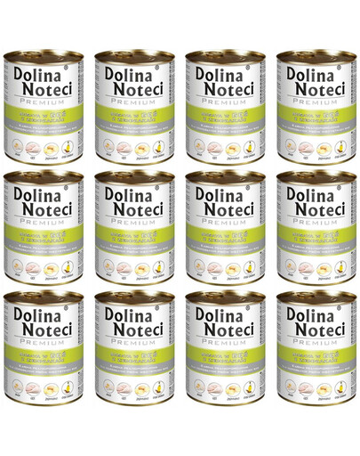 DOLINA NOTECI Premium konzervy pro psy s husím masem a bramborami 12x400g