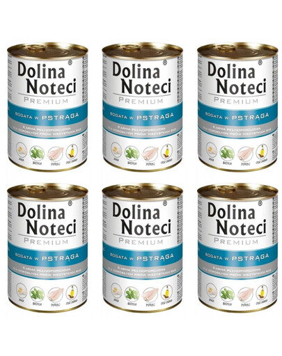 DOLINA NOTECI Premium Konzervy pro psy se pstruhem 6x400g