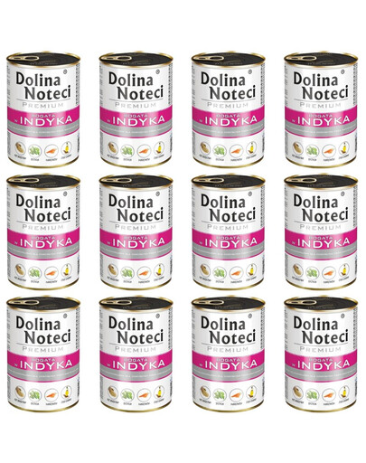 DOLINA NOTECI Premium konzervy pro dospělé psy s krůtím masem 12x400g