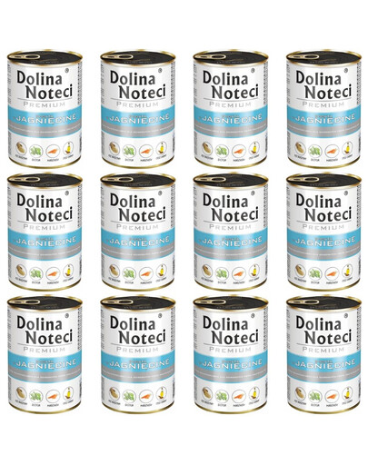 DOLINA NOTECI Premium konzervy pro dospělé psy s jehněčím 12x400g