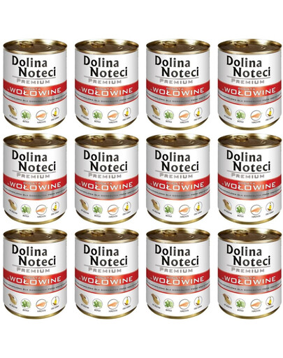 DOLINA NOTECI Premium Bohaté na hovězí maso 12x400g konzervy pro psy