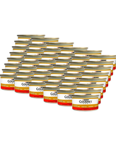 GOURMET Gold Mus s hovězím masem pro kočky 48x85 g