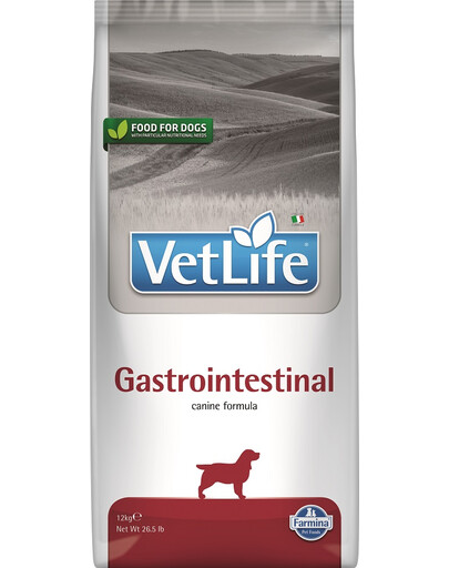 FARMINA Vet Life Gastrointestinal Dog 12 kg krmivo pro psy s trávicími problémy + 3 x FARMINA Vet Life Dental Treat Gastrointestinal Mini 60 g (7 ks) ZDARMA!