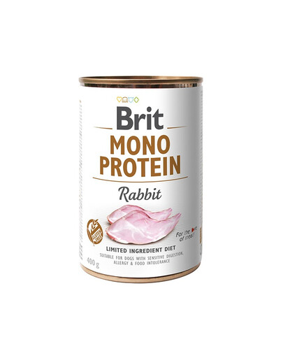 BRIT Mono Protein Rabbit 6x400 g monoproteinové krmivo s králičím masem
