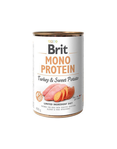 BRIT Mono Protein Turkey & Sweet Potato 400 g monoproteinové krmivo krůtí s batáty