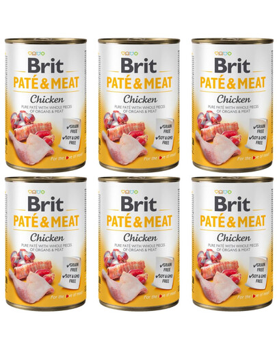 BRIT Pate&Meat chicken 6x400 g paštika s kuřecím masem
