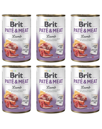 BRIT Pate&Meat lamb 6x400 g paštika s jehněčím masem