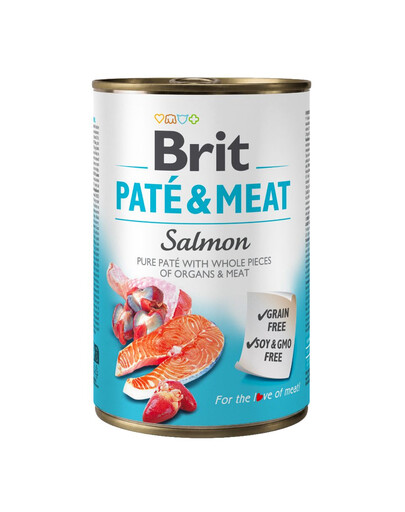 BRIT Pate&Meat salmon 6x400 g paštika s lososem