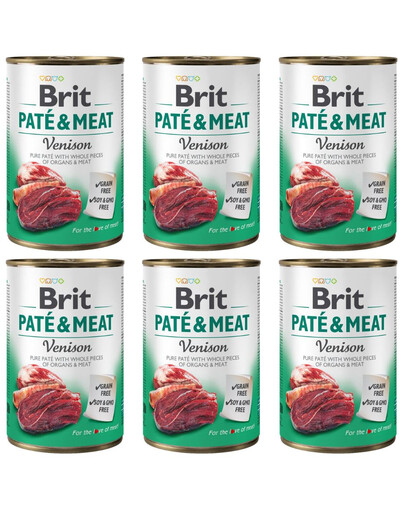 BRIT Pate&Meat venison 6x400 g paštika se zvěřinou