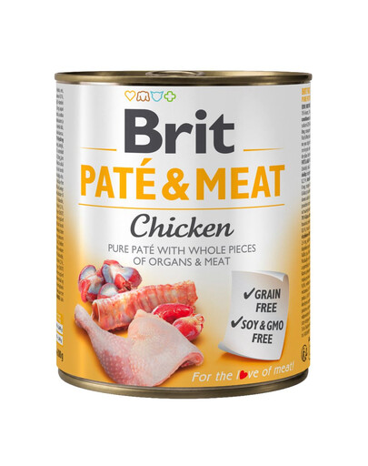 BRIT Pate&Meat Chicken 800 g paštika s kuřecím masem
