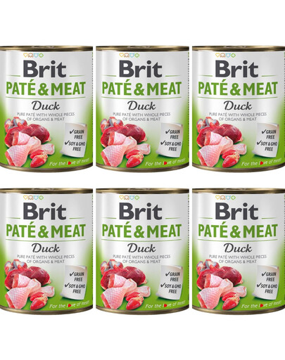 BRIT Pate&Meat Duck 6x800 g paštika s kachním masem