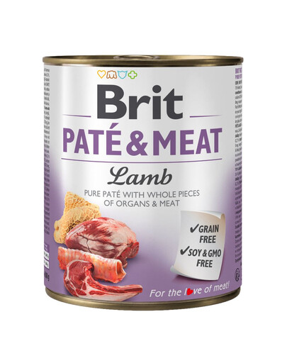 BRIT Pate&Meat Lamb 800 g paštika s jehněčím masem