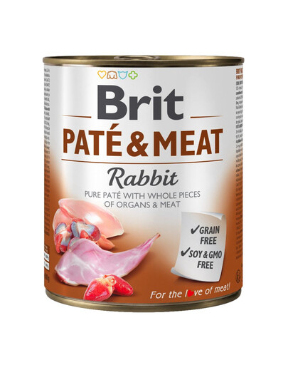 BRIT Pate&Meat Rabbit 800 g paštika s králíčím masem