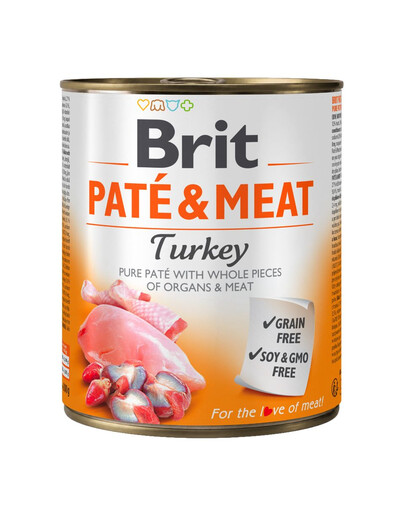 BRIT Pate&Meat Turkey 800 g paštika s krůtím masem