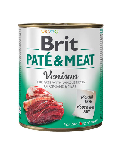 BRIT Pate&Meat venison 800 g paštika se zvěřinou