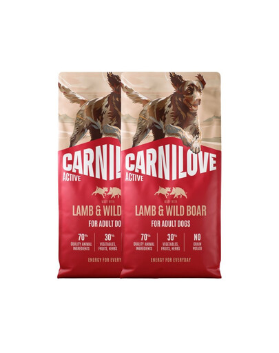 CARNILOVE Active Dog Lamb & Wild Boar Adult 2x12 kg jehněčí a divočák, pro dospělé psy