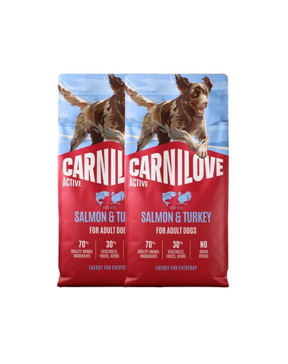CARNILOVE Active Dog Salmon & Turkey Adult 2x12 kg losos a krůta, pro dospělé psy