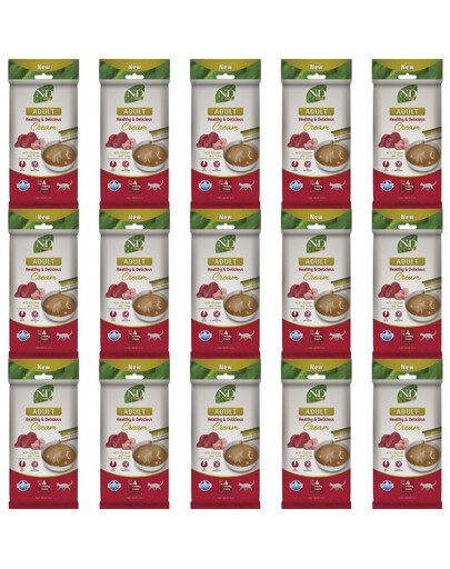FARMINA N&D Prime Cat Creamy Chicken and Tuna 15x60 g s kuřetem a tuňákem, krémová pochoutka pro kočky