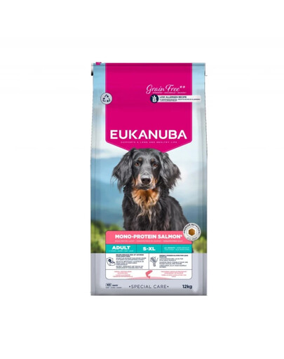 EUKANUBA Special Care Mono-Protein Adult Salmon 12 kg monoproteinové krmivo s lososem pro dospělé psy