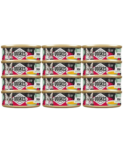 VOSKES Soup with Chicken 12x50 g polévka s kuřecím masem pro kočky