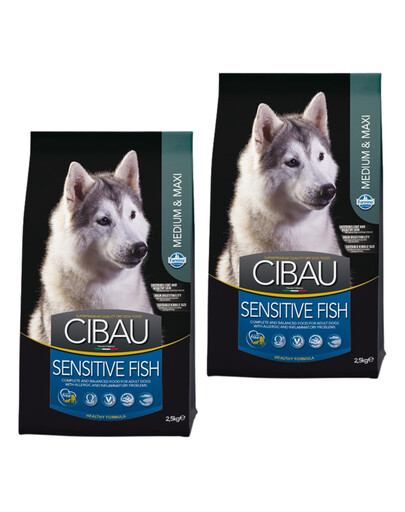 CIBAU Sensitive Adult Medium/Maxi 2 x 12kg+2 kg Kompletní krmivo pro dospělé psy