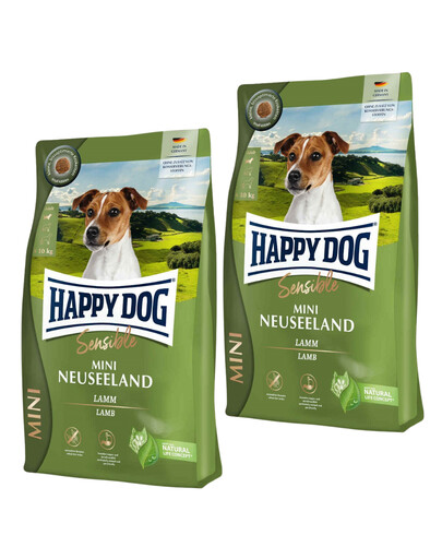 HAPPY DOG Sensible Mini Neuseeland 20 kg (2 x 10 kg) s jehněčím
