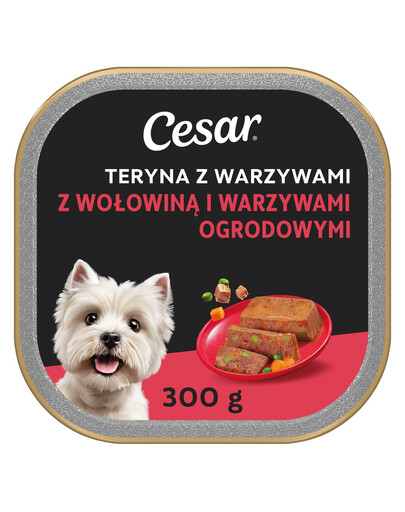 CESAR Teryna se zeleninou 300 g Mokré krmivo pro psy s hovězím masem a zeleninou