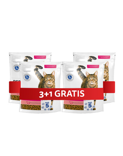 PERFECT FIT Active 1+ 4 x 750 g kompletní krmivo pro dospělé kočky bohaté na hovězí maso 3+1 ZDARMA