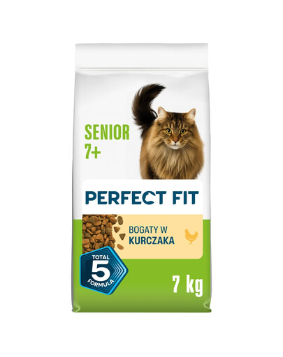 PERFECT FIT Senior 7+ s kuřecím masem 7 kg krmivo pro starší kočky