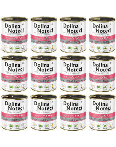 DOLINA NOTECI Premium telecí maso se zeleným hráškem 12x800 g