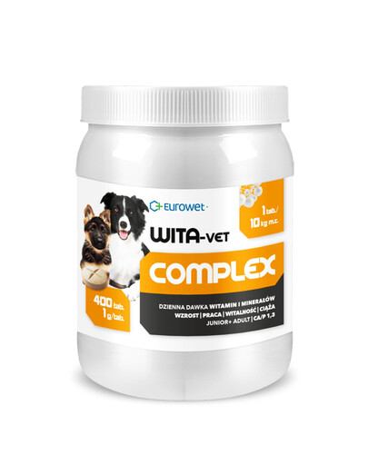 EUROWET Wita-Vet Complex 1G 400 tab. vitamíny a minerály pro psa
