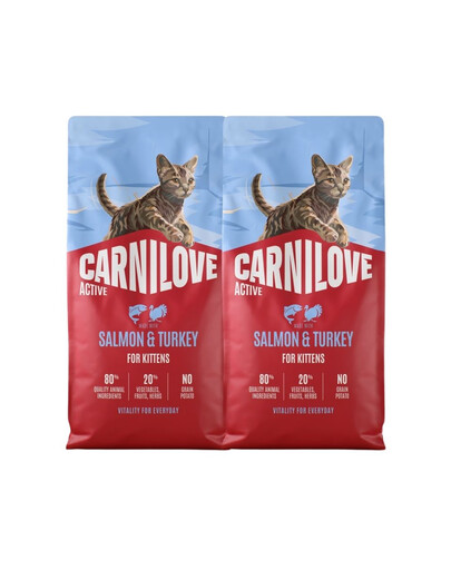 CARNILOVE Active Cat Losos a krůta pro koťata 2x6 kg losos a krůta, pro koťata všech plemen